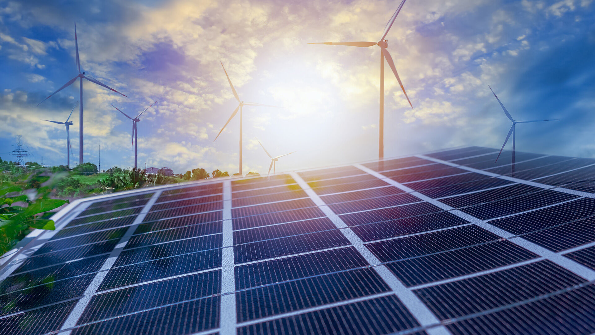 Ground-mounted solar plant